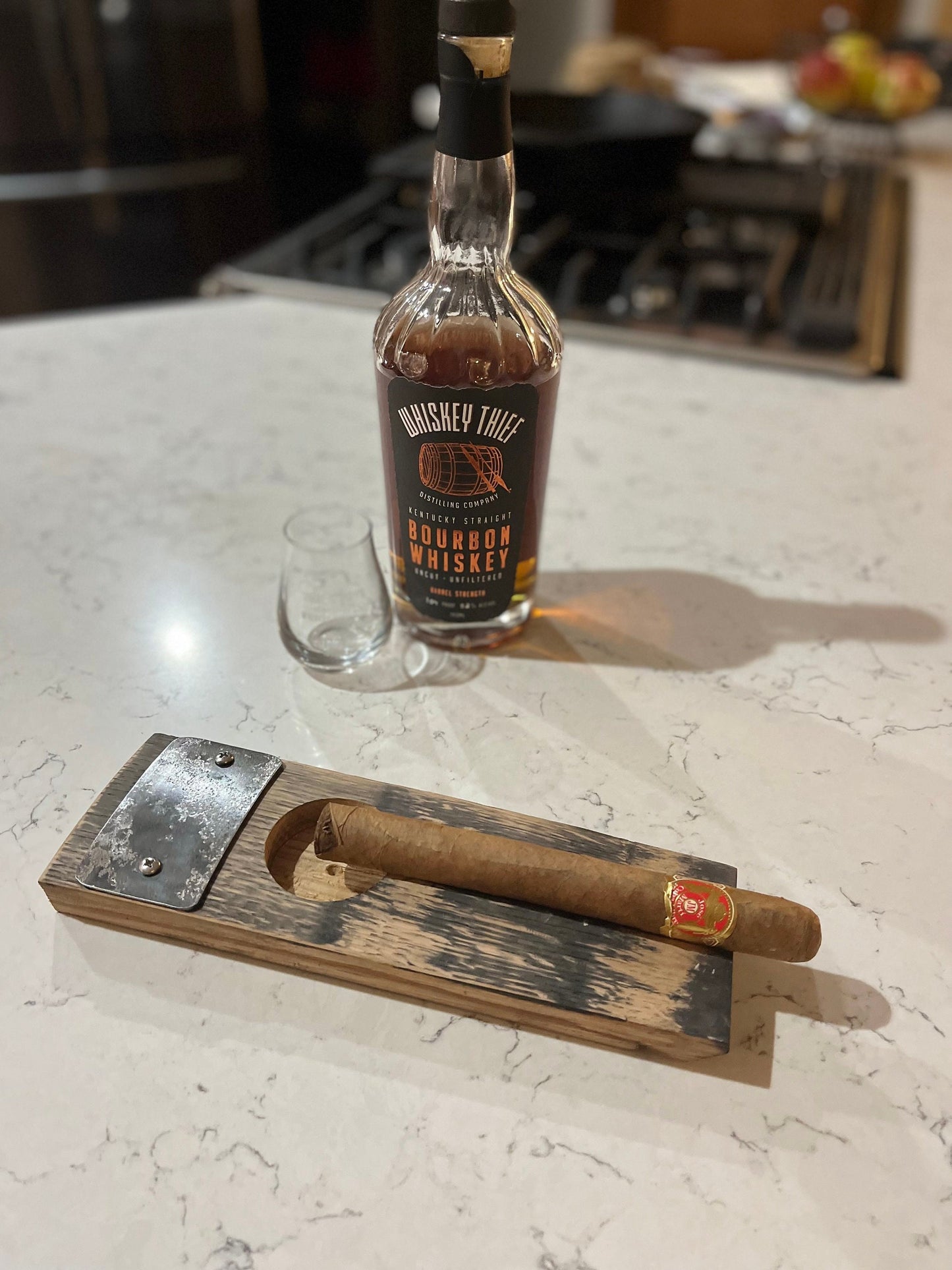 Bourbon Barrel Stave Personalized Cigar Holder