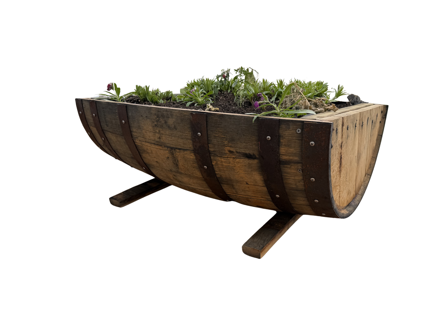 Bourbon Whiskey Barrel Planter: Bourbon Barrel Garden Decor