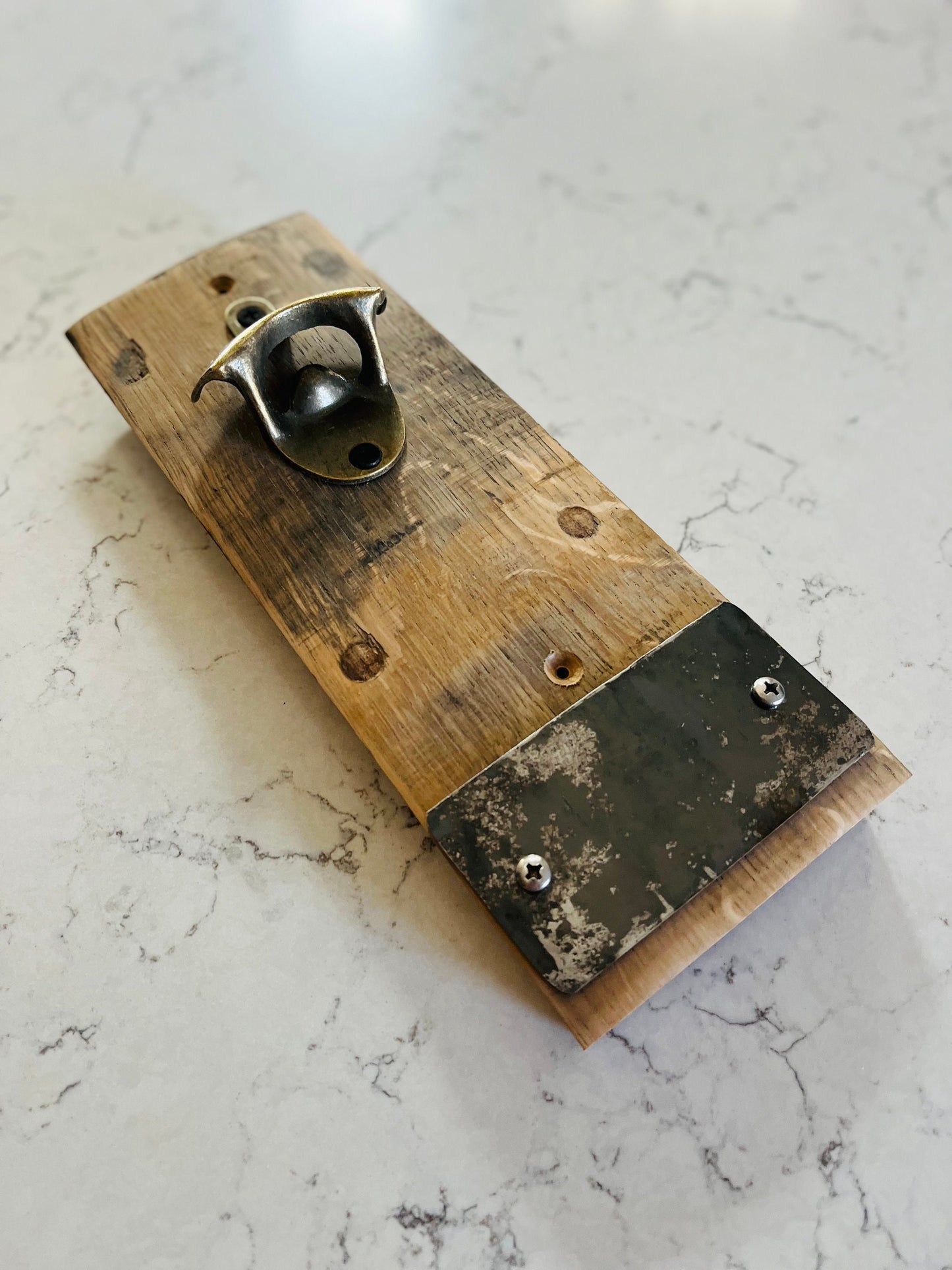 Bourbon Barrel Stave Mountable Bottle Opener