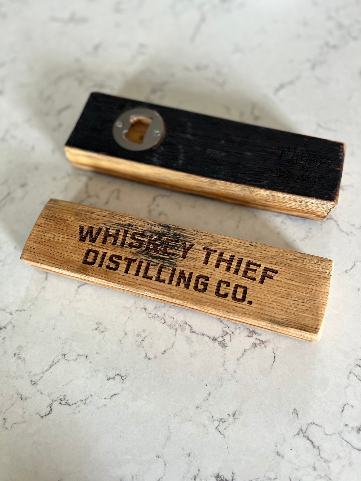 Bourbon Barrel Stave Personalized Laser Engraved Bottle Opener