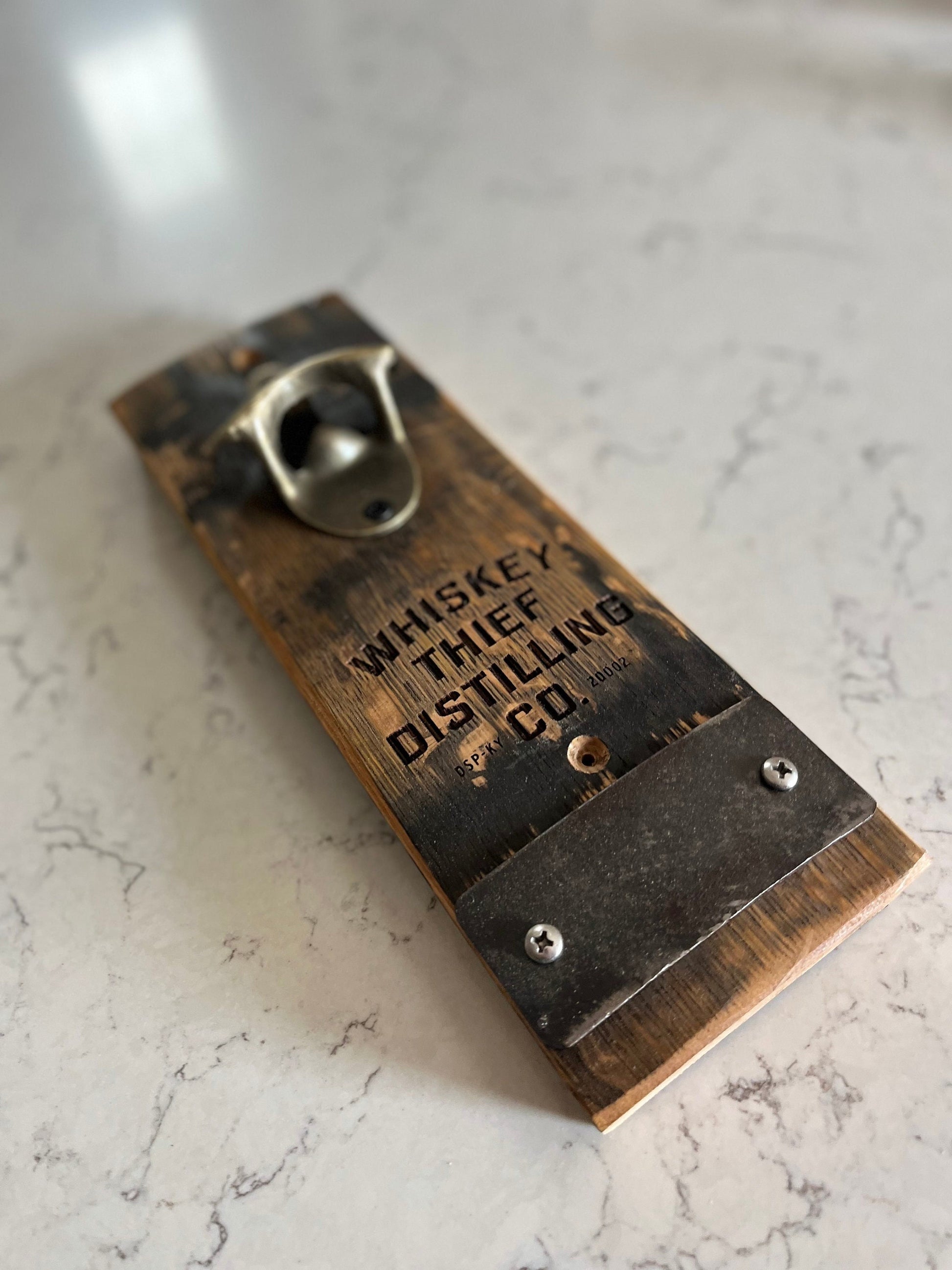 Bourbon Barrel Stave Mountable Bottle Opener