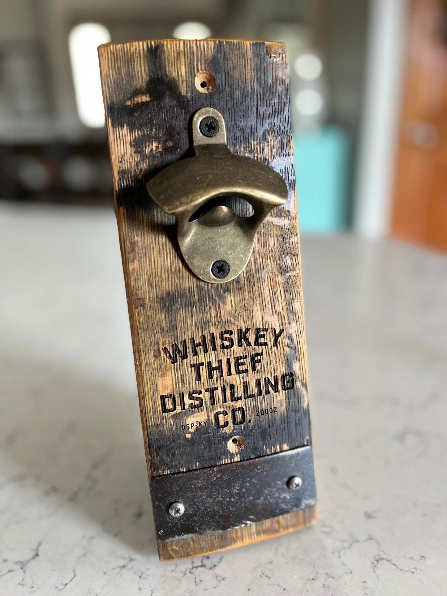 Bourbon Barrel Stave Mountable Bottle Opener