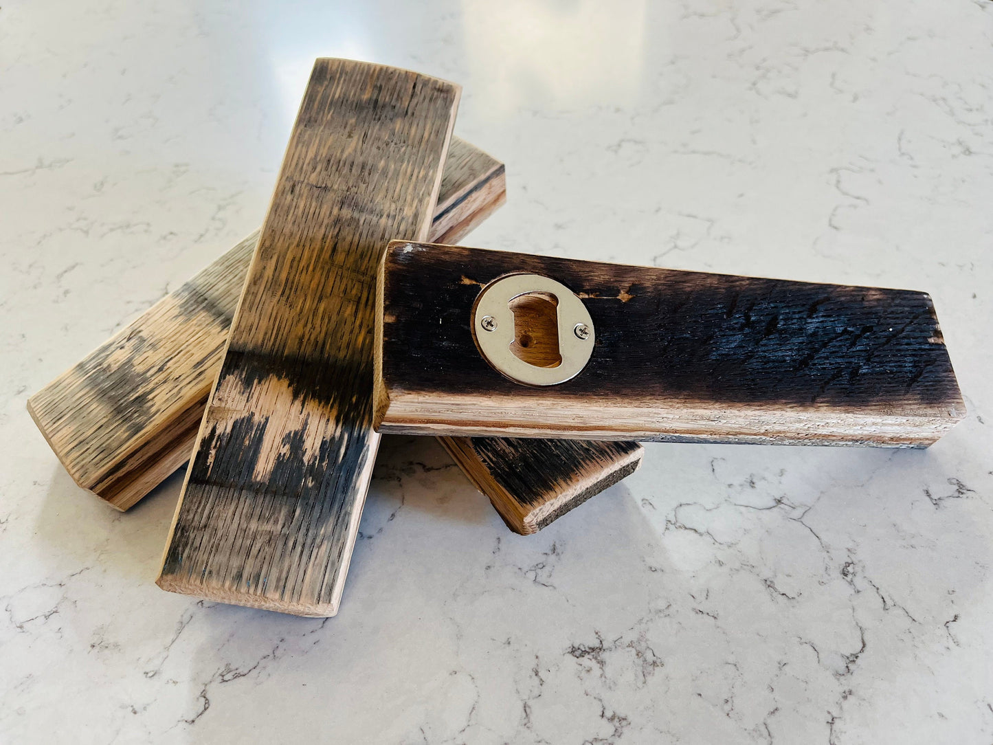 Bourbon Barrel Stave Personalized Laser Engraved Bottle Opener