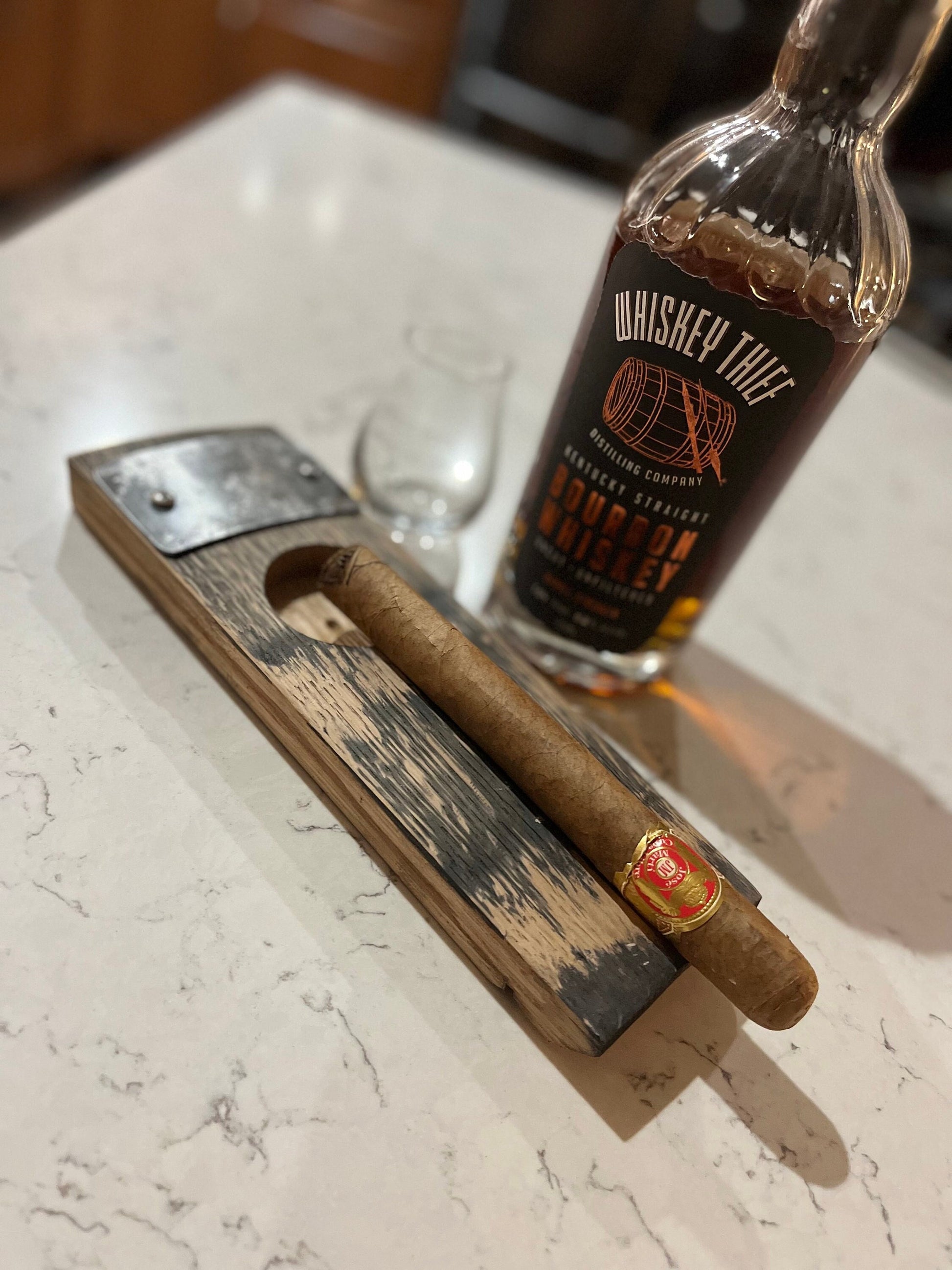 Bourbon Barrel Stave Personalized Cigar Holder