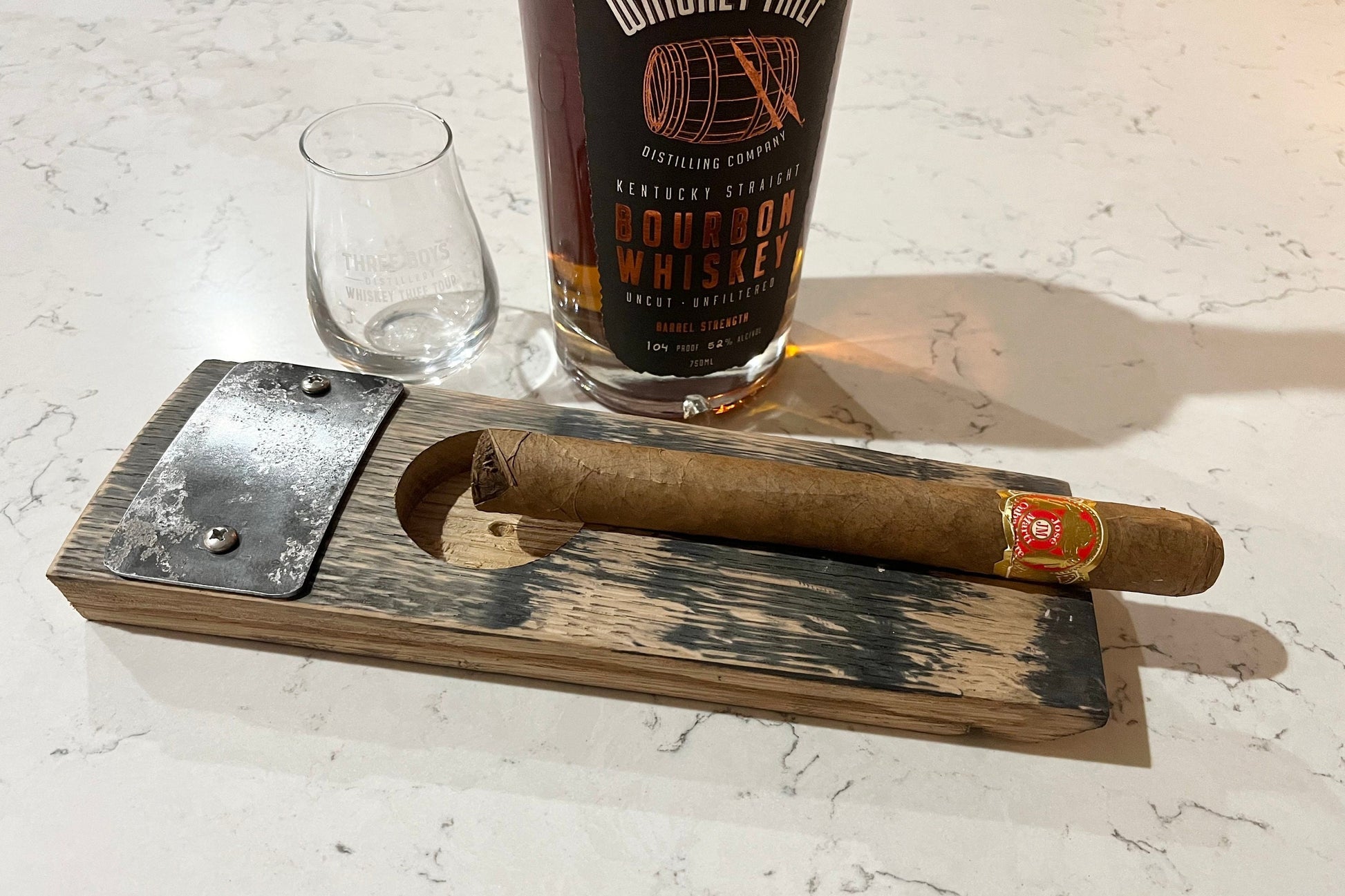 Bourbon Barrel Stave Personalized Cigar Holder