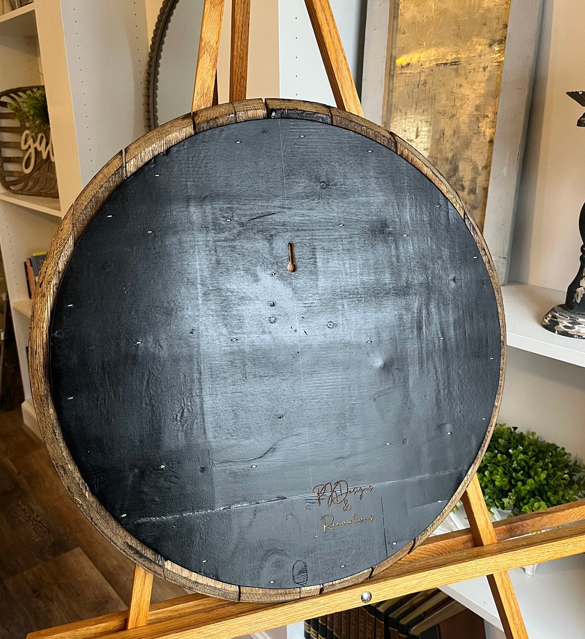 Bourbon Barrel Sign with Custom, Laser Engraved Design