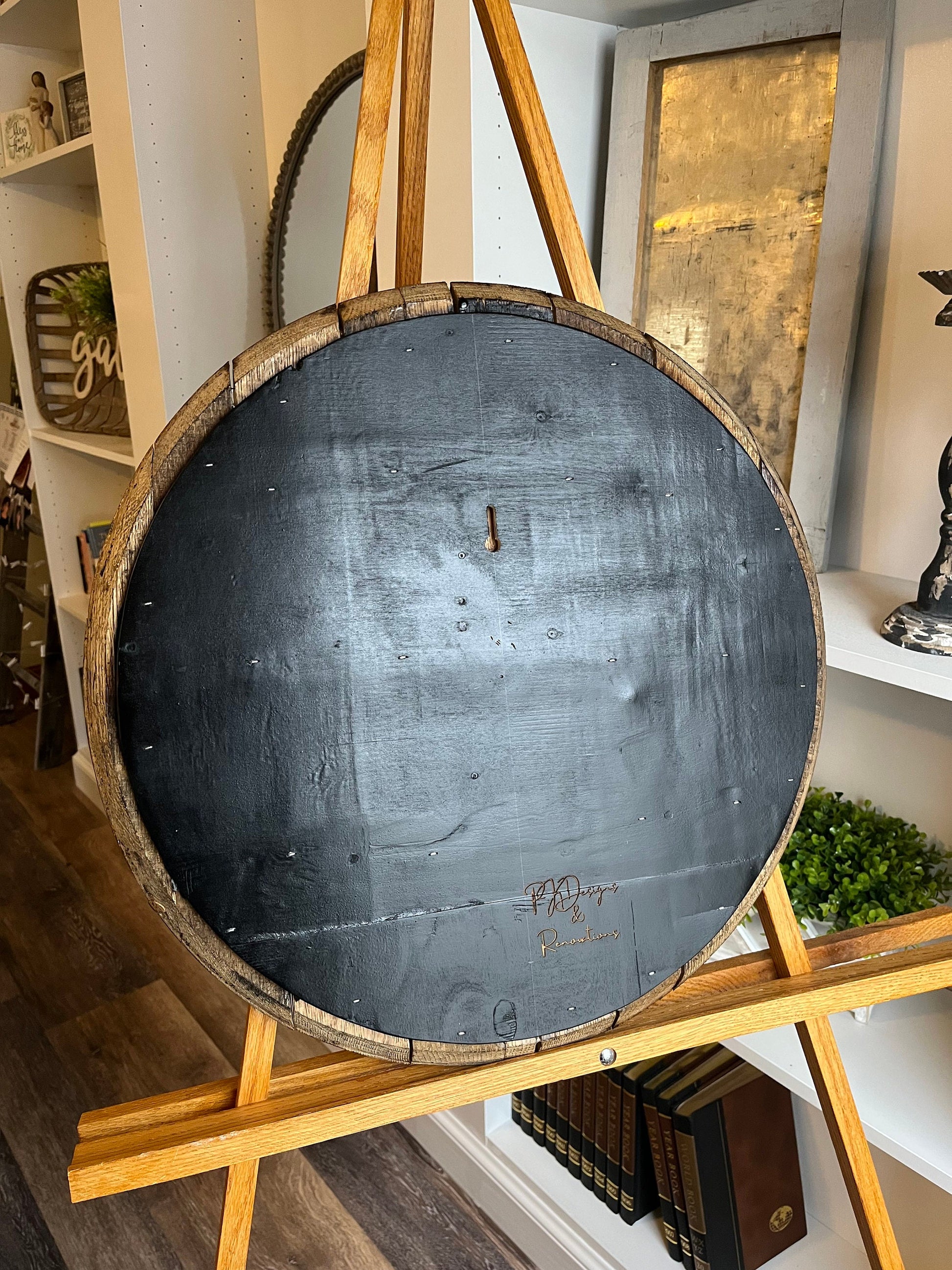 Bourbon Barrel Sign with Custom, Laser Engraved Design