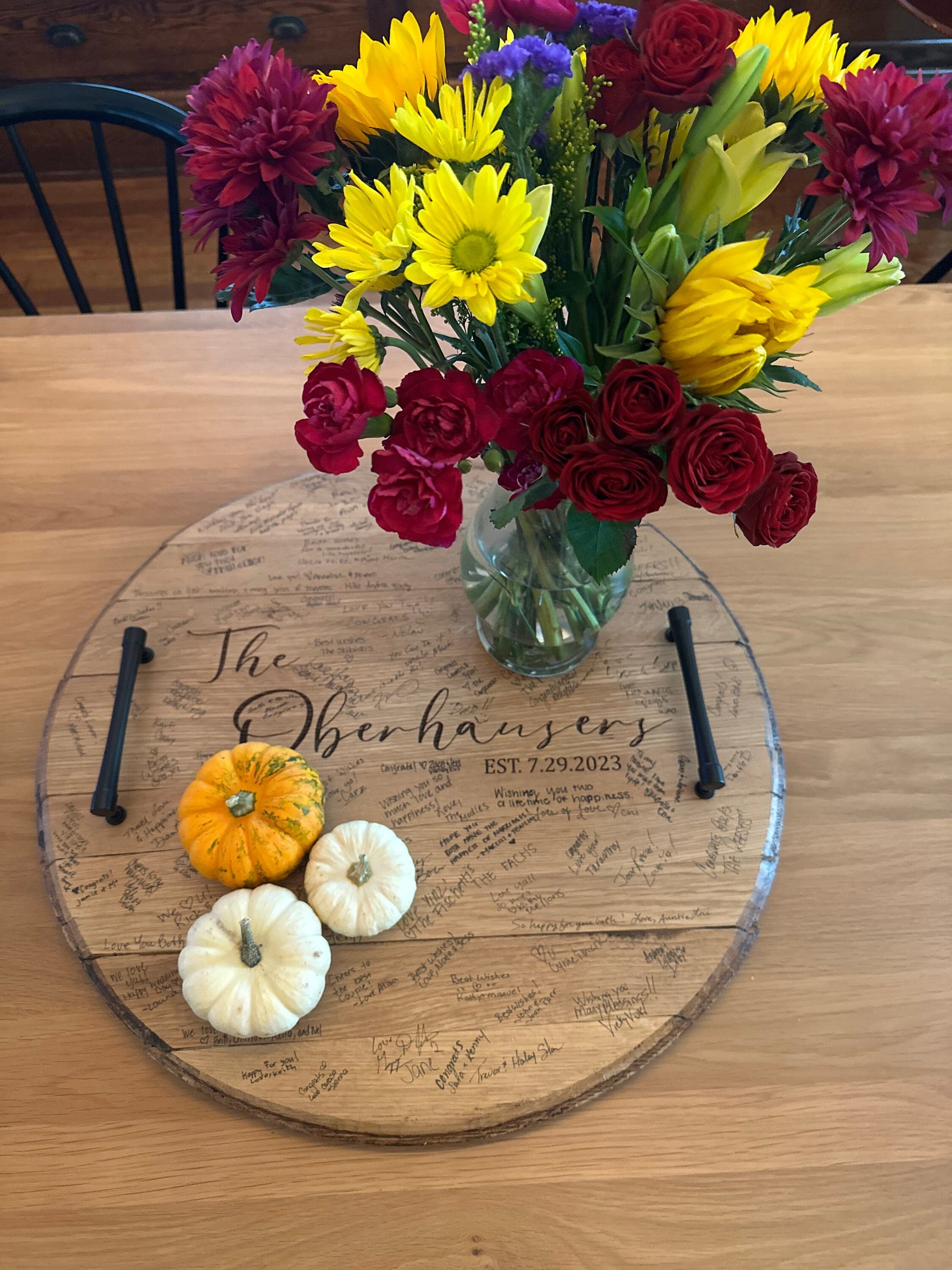 Bourbon Barrel Sign Personalized Wedding Guestbook