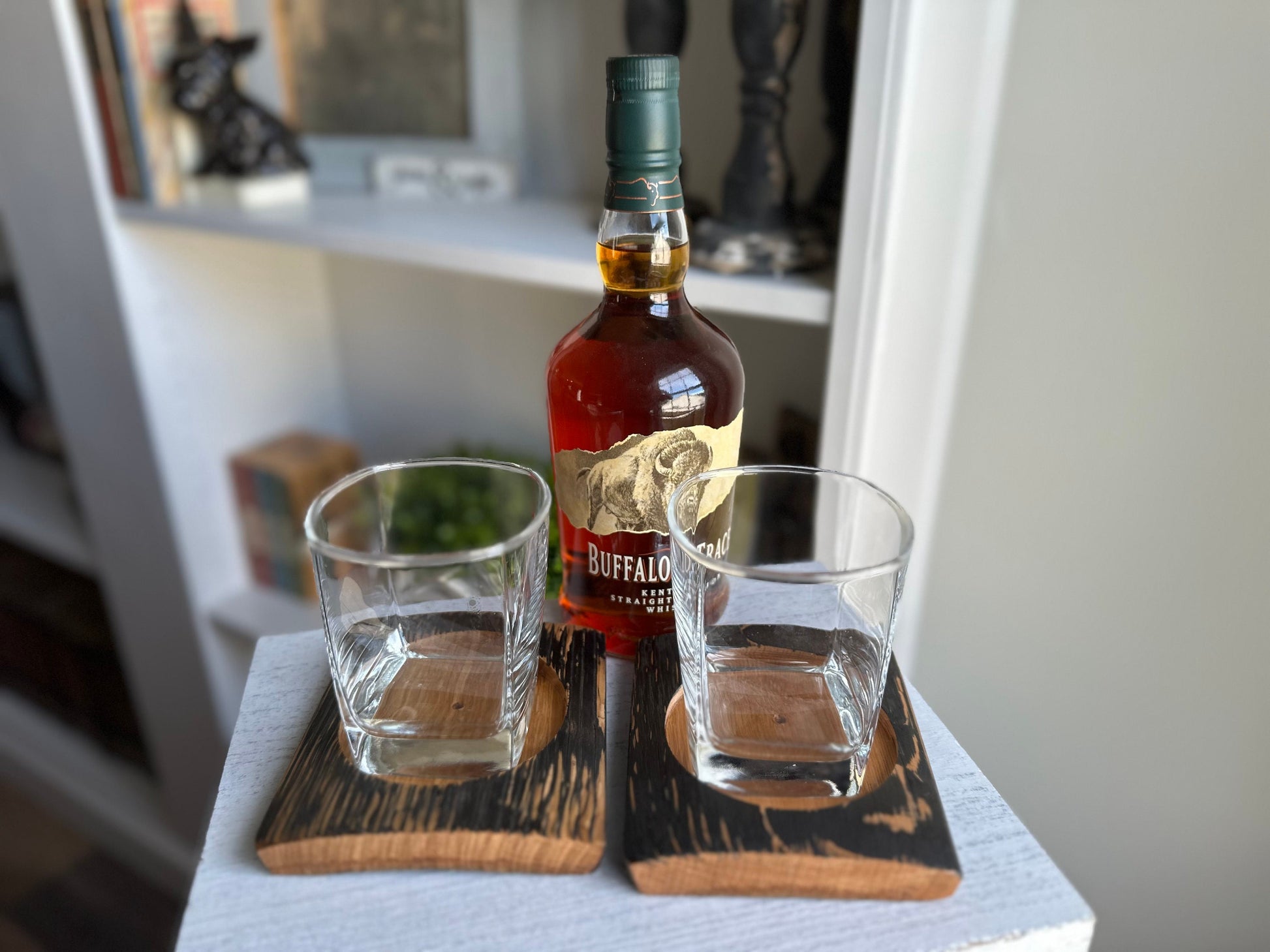 Bourbon Barrel Stave Personalized Coasters
