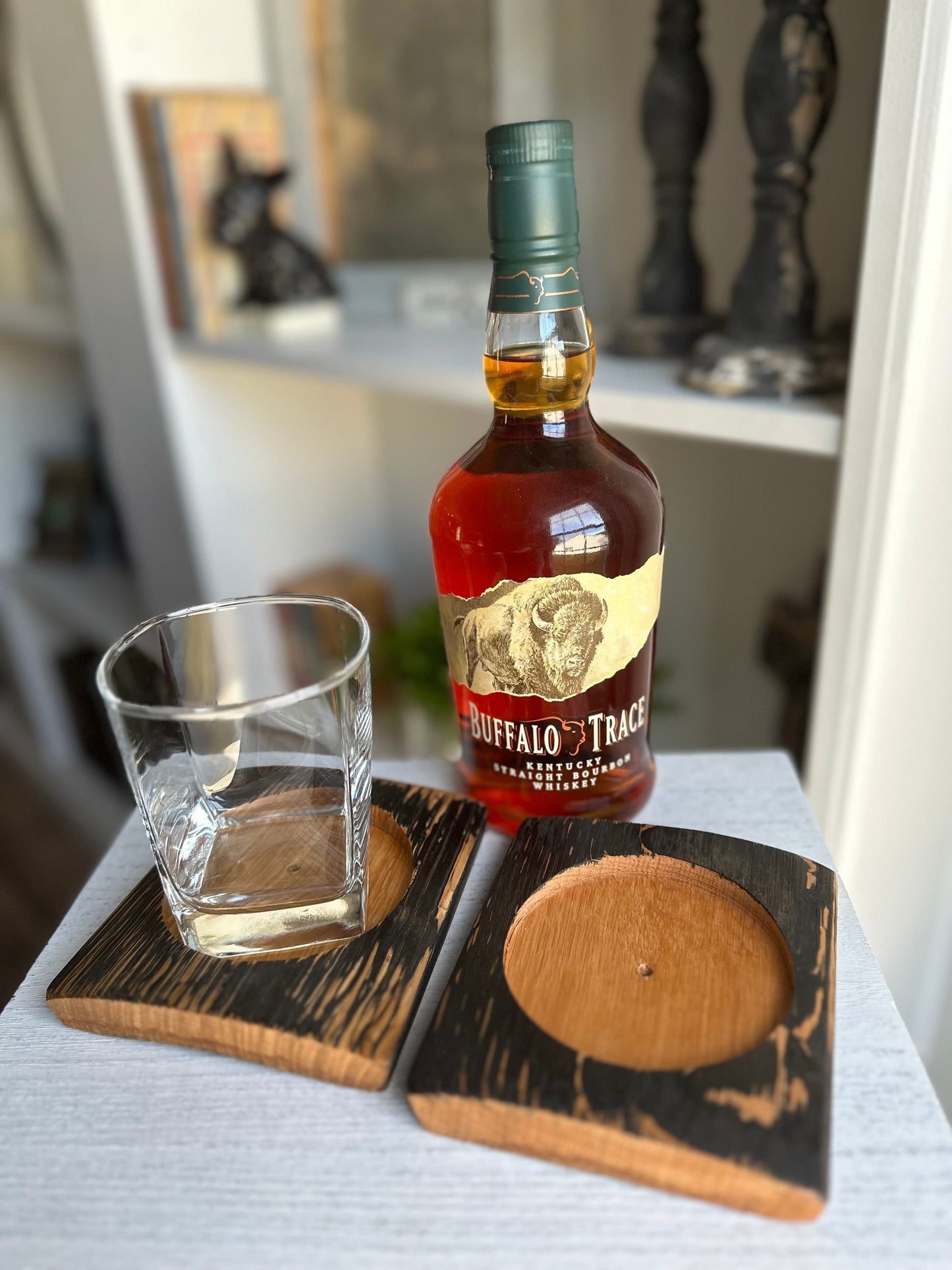 Bourbon Barrel Stave Personalized Coasters