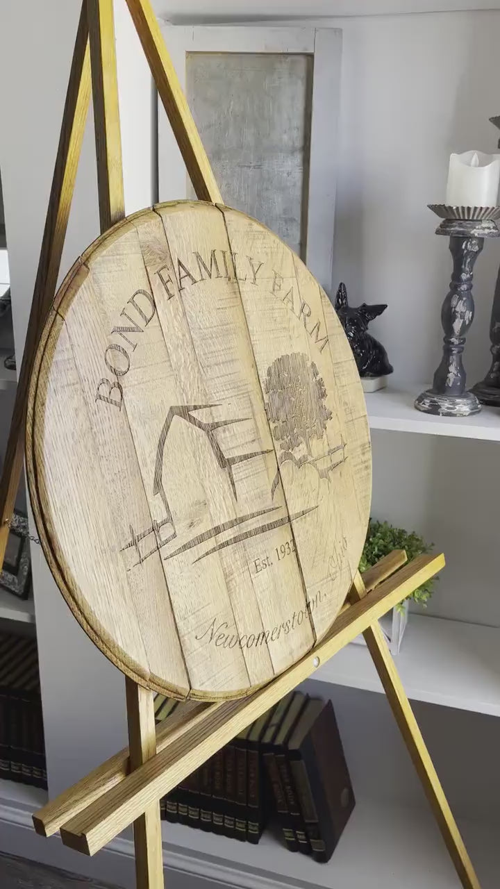 Bourbon Barrel Sign Personalized Lazy Susan