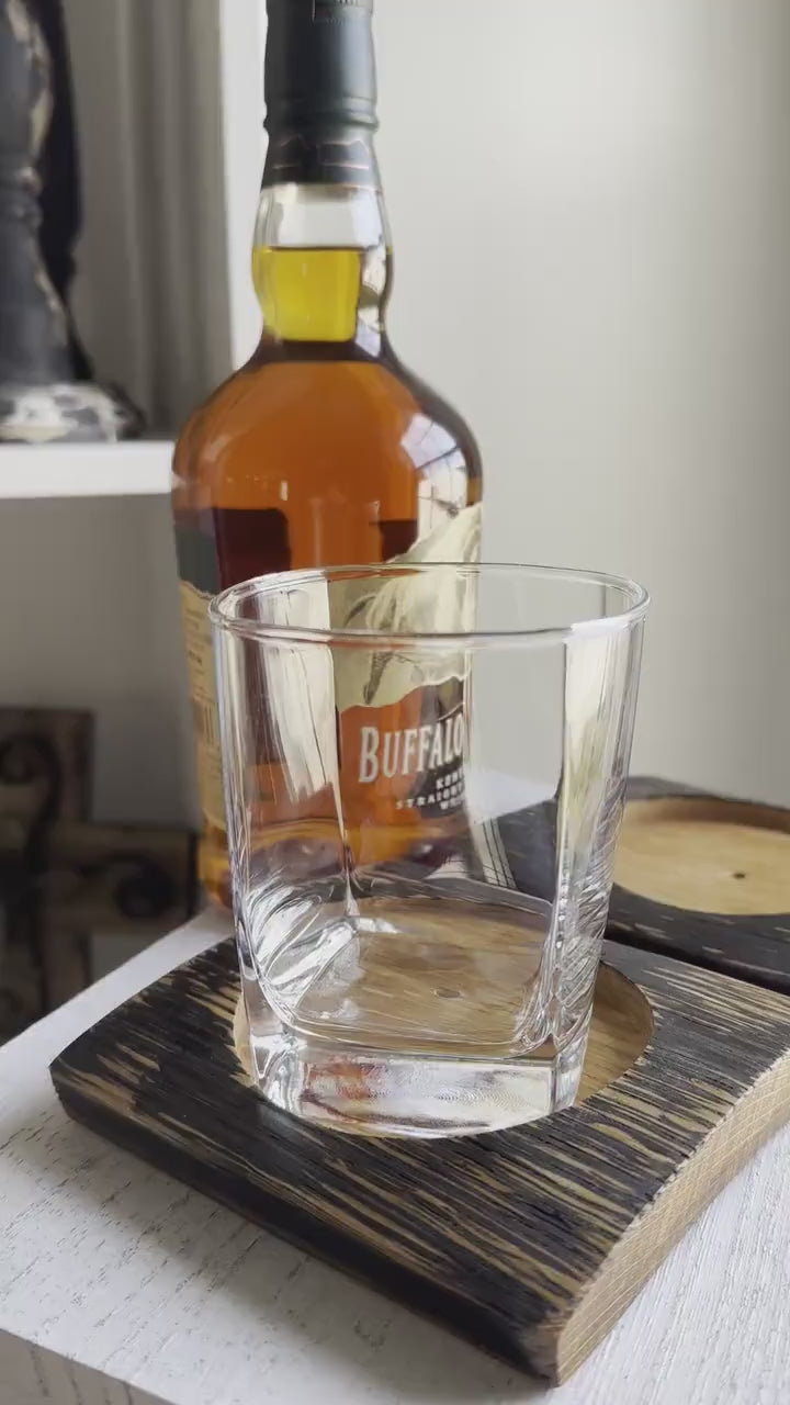 Bourbon Barrel Stave Personalized Coasters