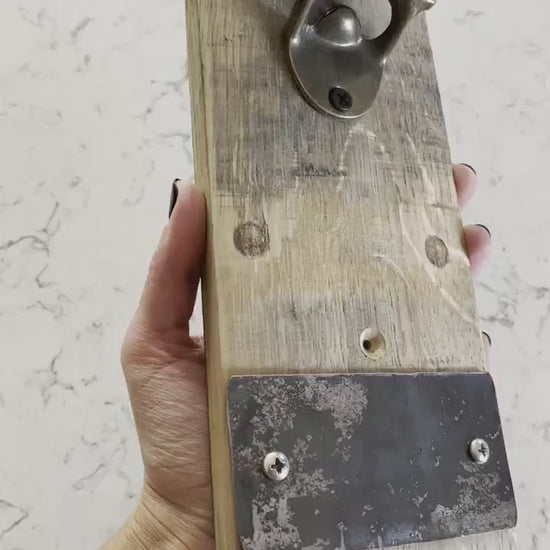 Bourbon Barrel Stave Mountable Bottle Opener