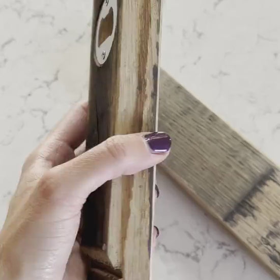 Bourbon Barrel Stave Personalized Laser Engraved Bottle Opener